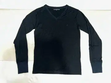 BACKBONE THE CLASSIC 블랙 V넥 L 긴팔 티셔츠