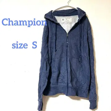 새상품급 Champion 네이비 풀 집업 후드티 [ S ]
