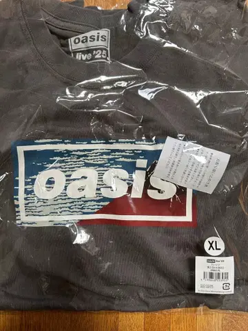 [미사용 새상품] oasis 티셔츠 후지 라이브 25 일본 한정판 XL