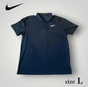 NIKE 블랙 피케 셔츠 DRY-FIT / L