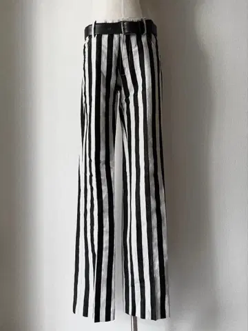 Alexander McQueen 스트라이프 코튼 팬츠