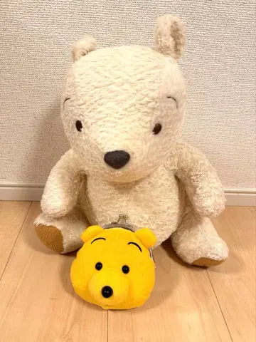 디즈니 클래식 푸우 푸우 봉제 인형 동전 지갑 가마구치 레트로