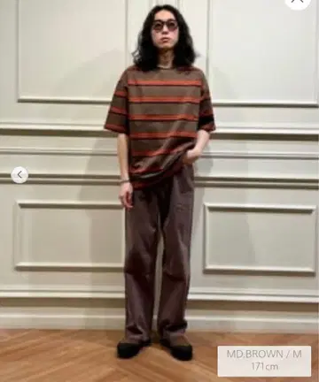 레어/유나이티드 애로우즈 패널 보더 티셔츠