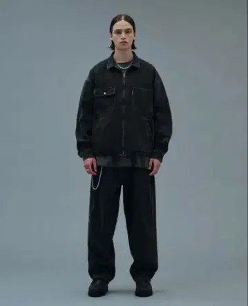 COOTIE 데님 집업 워크 재킷