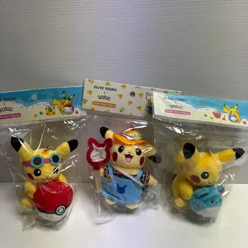 올리브영 포켓몬 피카츄 키링 3종 세트