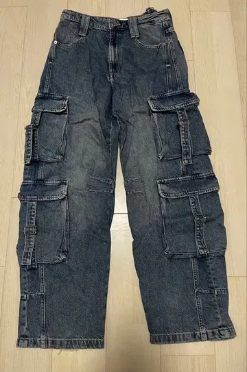 ZARA 다크 데님 카고 팬츠 36 사이즈