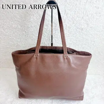 UNITED ARROWS 가죽 토트백 대용량 브라운 A4 수납 가능