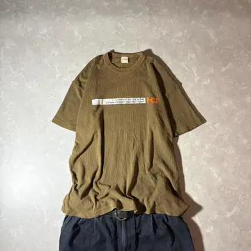 아카이브 써멀 와플 반팔 티 카키 y2k