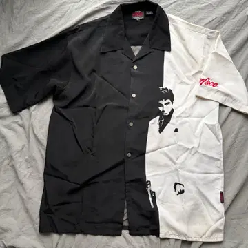 노다 요지로 착용 스카페이스 SCARFACE 오픈 카라 셔츠 XL