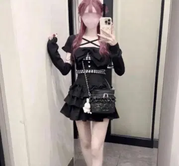 허니뮤우 미셸 마카롱 빅 리본 앙상블 상의