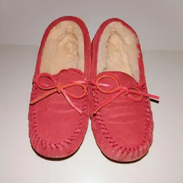 emu 에뮤 양가죽 모카신 US7 약 24cm 빨간색
