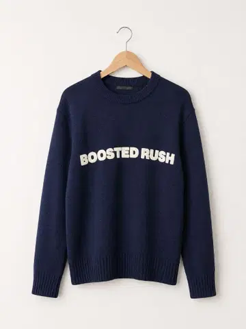 ZARA BOOSTED RUSH 니트 스웨터 M 사이즈 네이비