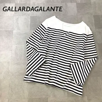 GALLARDAGALANTE 키넥 어깨 트임 보더 티셔츠