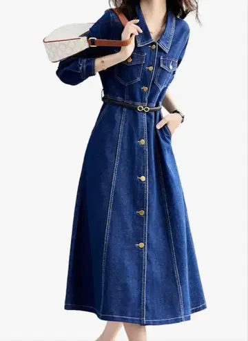 데님 셔츠 원피스 S 사이즈
