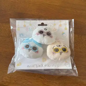 치이카와 Chiikawa Baby 봉제 인형 얼굴 배지 세트