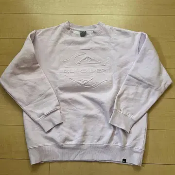 QUIKSILVER 엠보싱 로고 트레이닝복 L 옅은 핑크