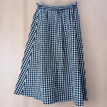 YARRA 깅엄 체크 플레어 스커트 롱 익명 배송 [ 071 ]