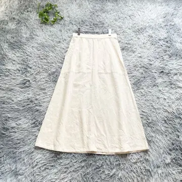 PLAIN PEOPLE [ M~L ] 롱 스커트 아이보리 면계 내추럴