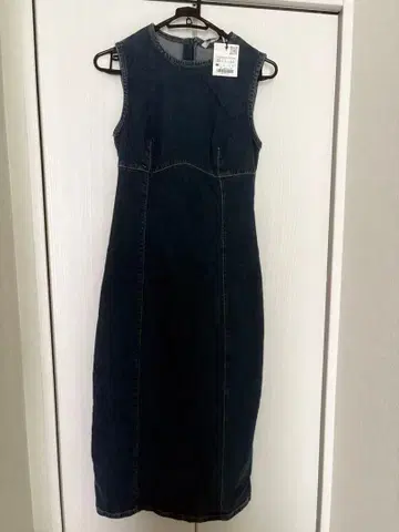 ZARA 데님 슬리브리스 원피스 XS