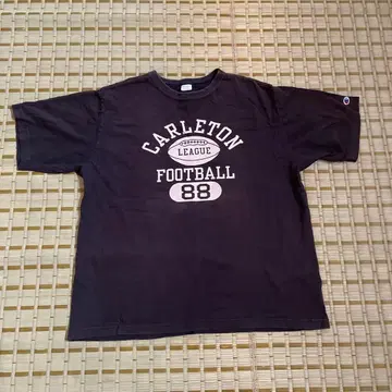 90s Champion 풋볼 T셔츠 페이드 네이비 빅 사이즈