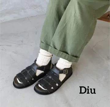 Diu 디우 구르카 샌들 메쉬 샌들 블랙 LL