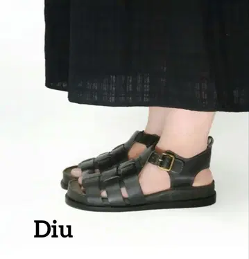 Diu 디우 구르카 샌들 메쉬 샌들 블랙 LL