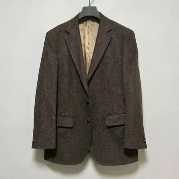 OXFORD CLASSIC MOON사 원단 헤링본 자켓 브라운