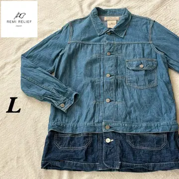 REMI RELIEF 재구축 가공 1st 데님 자켓 셔츠 L 일본제