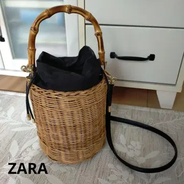 ZARA 자라 대나무 핸들 바스켓백 2WAY 숄더