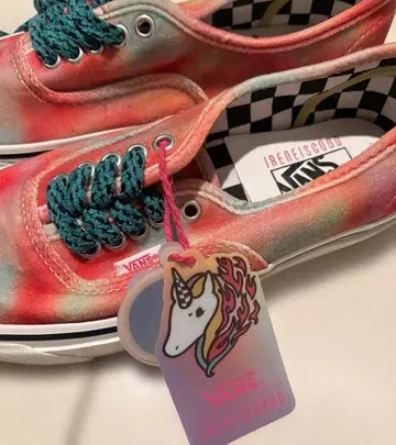 [ 미사용 새상품 ] Vans 멀티 컬러 스니커즈 글리터 마감