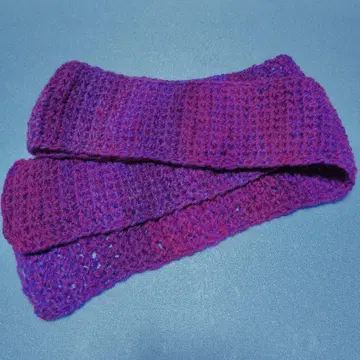 새상품 미사용 손뜨개질 머플러 핸드메이드 140cm 털실 그라데이션
