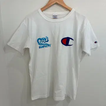 USA제 챔피온 t1011 자수 프린트 T셔츠 화이트 sizeM