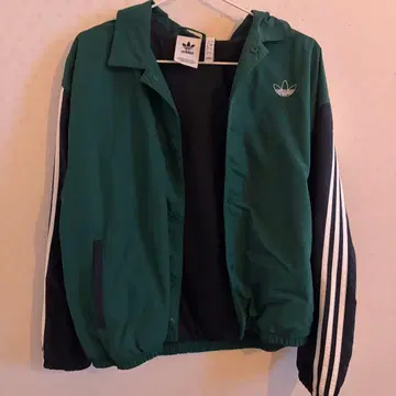 adidas 풀 지퍼 자켓 그린/네이비 가격 인하 중