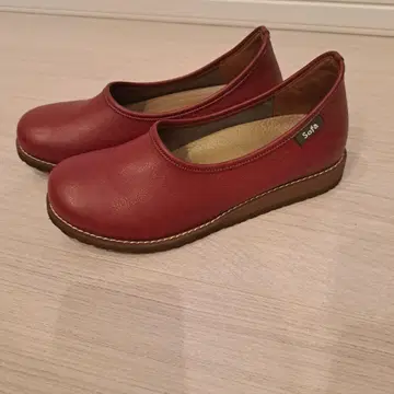 [ 미사용 ] Sofa 플랫슈즈 레드