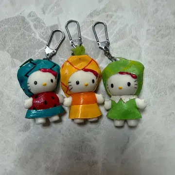 키티 코스튬 인형 키링 3개