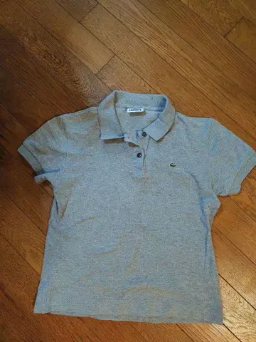LACOSTE 그레이 반팔 피케 셔츠