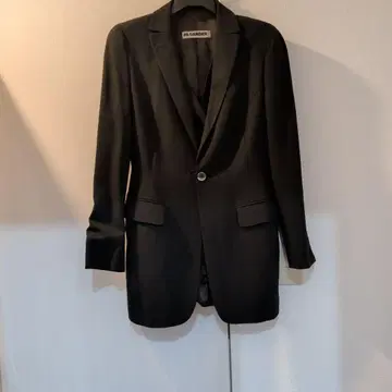 JIL SANDER+ 블랙 베스트 내장 테일러드 자켓