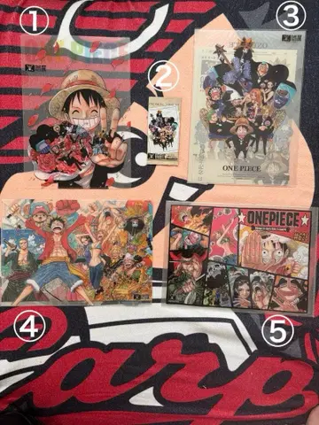 ONE PIECE전 원피스전 미사용 클리어 파일 7매 + 씰 세트