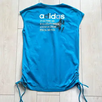 Y2K 00s adidas 아디다스 슬리브리스 티셔츠 걸 파랑