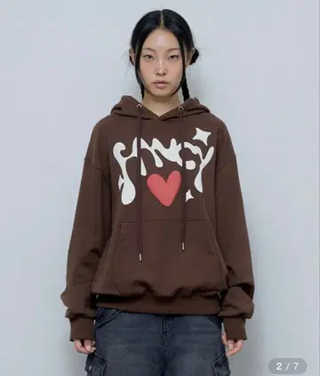 fancyclub 래디클럽 오버 후드 (브라운)