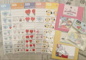 사용 완료 BT21 스티커 씰 플레이크 스티커 묶음 판매 BTS