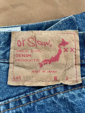 orSlow Lot 107 스트레이트 데님 블루