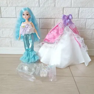트리플 체인지 머메이드 프린세스 리카짱 파란 머리 인형