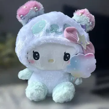 [ 팬더 헬로키티 몽환룩 민트 컬러 BIG 봉제 인형 [ 솜사탕 ] ]