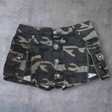 00s y2k 카모 패턴 치마바지 밀리터리 미니 스커트 d.i.a 계열