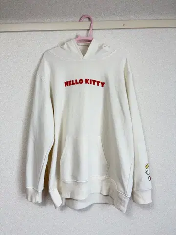 HELLO KITTY 후드 부착 후드티 화이트 프리 사이즈