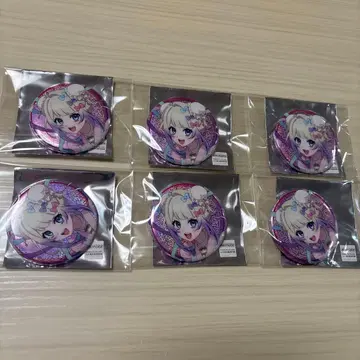 니디걸 콜라보 카페 스이파라 글리터 캔뱃지 초텐쨩 6종 세트