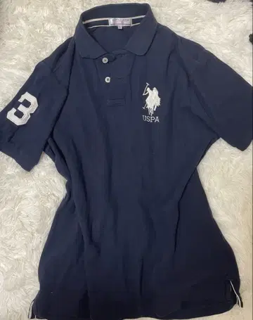 Y2k USPA 네이비 피케 셔츠 반팔 빅 포니