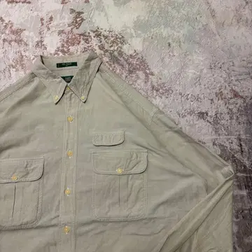 [레어] 90's ORVIS 오비스 헌팅 BD 셔츠 베이지 XL