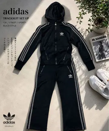 adidas 저리 상하의 세트 블랙 85 한국 구제 의류